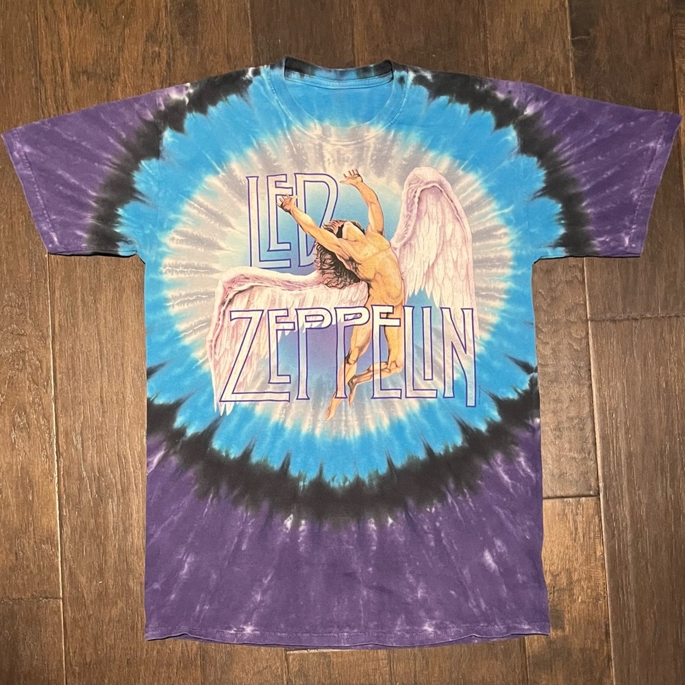 Led Zeppelin Tie-Dye T-Shirt Rare Vintage Retro